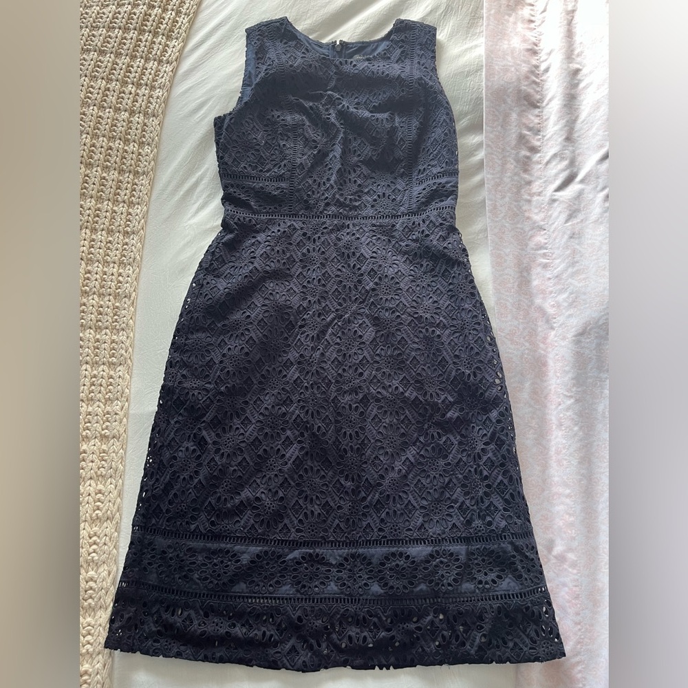 Ann Taylor Strapless Black Lace Dress